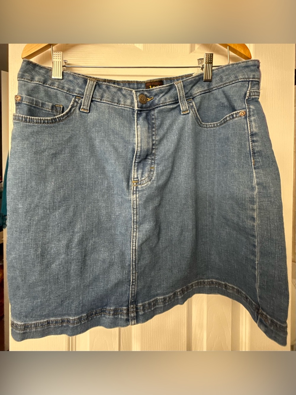Lee Light Blue Denim Mini Skort sz14 (0221)
